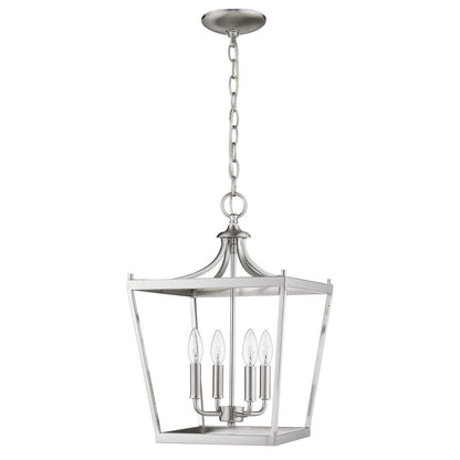 Silver Metal Four Light Dimmable Ceiling Light HomeRoots