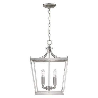 Silver Metal Four Light Dimmable Ceiling Light HomeRoots
