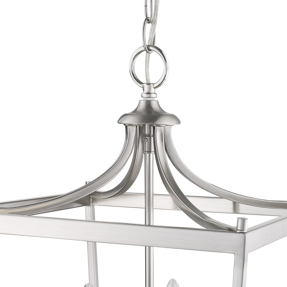 Silver Metal Four Light Dimmable Ceiling Light HomeRoots