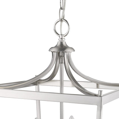 Silver Metal Four Light Dimmable Ceiling Light HomeRoots