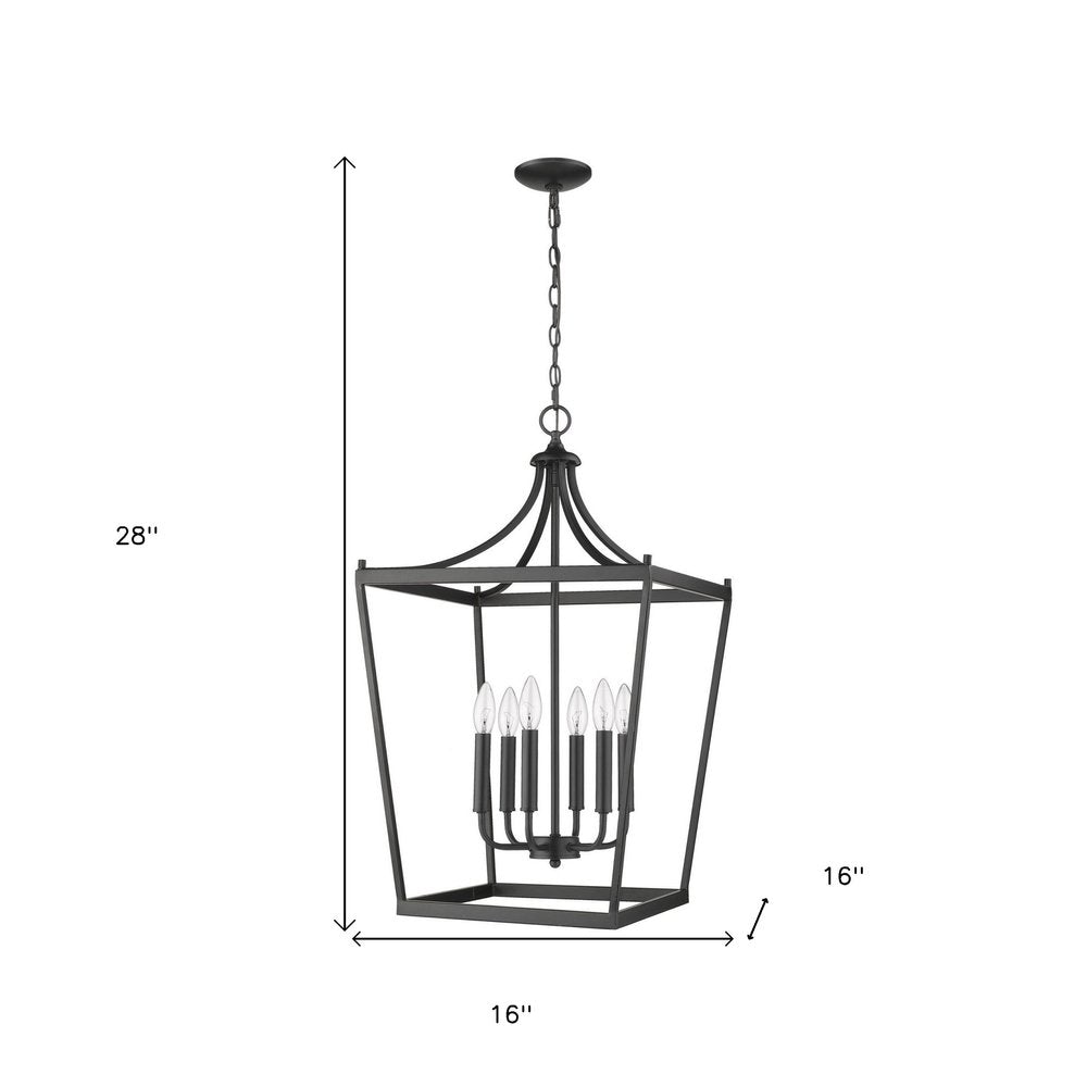 Brown Metal Six Light Dimmable Ceiling Light HomeRoots