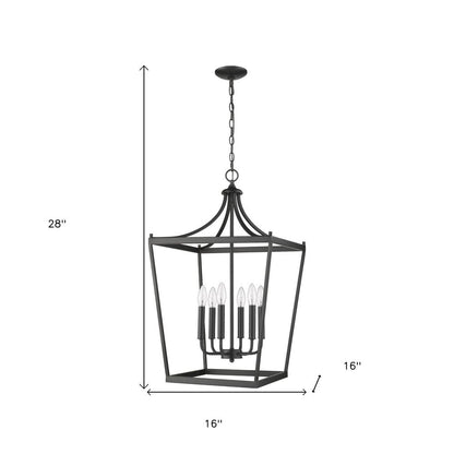 Brown Metal Six Light Dimmable Ceiling Light HomeRoots