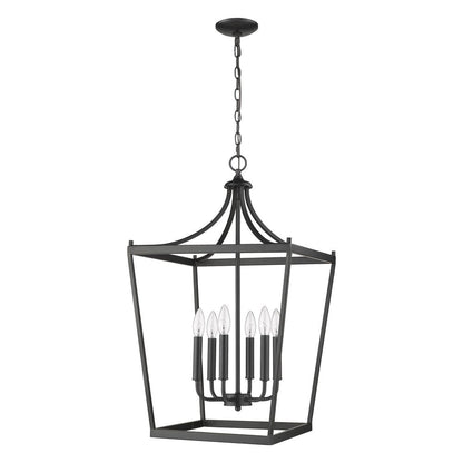 Brown Metal Six Light Dimmable Ceiling Light HomeRoots