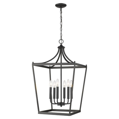Brown Metal Six Light Dimmable Ceiling Light HomeRoots