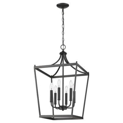Brown Metal Six Light Dimmable Ceiling Light HomeRoots