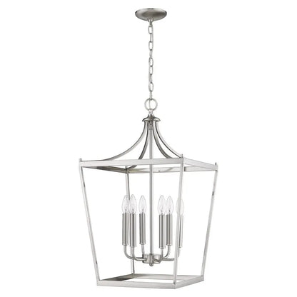 Kennedy 6-Light Satin Nickel Pendant HomeRoots
