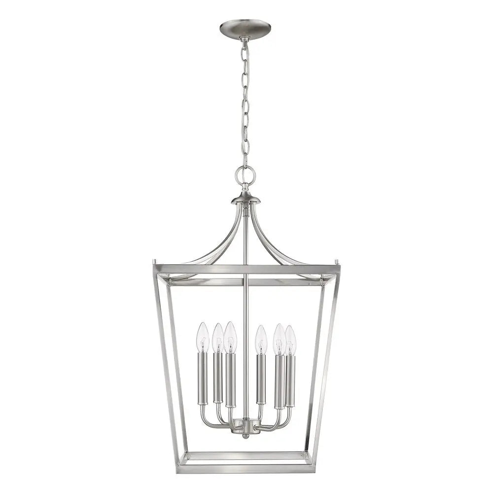 Kennedy 6-Light Satin Nickel Pendant HomeRoots