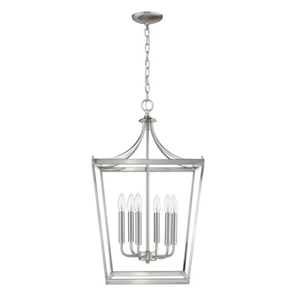 Kennedy 6-Light Satin Nickel Pendant HomeRoots