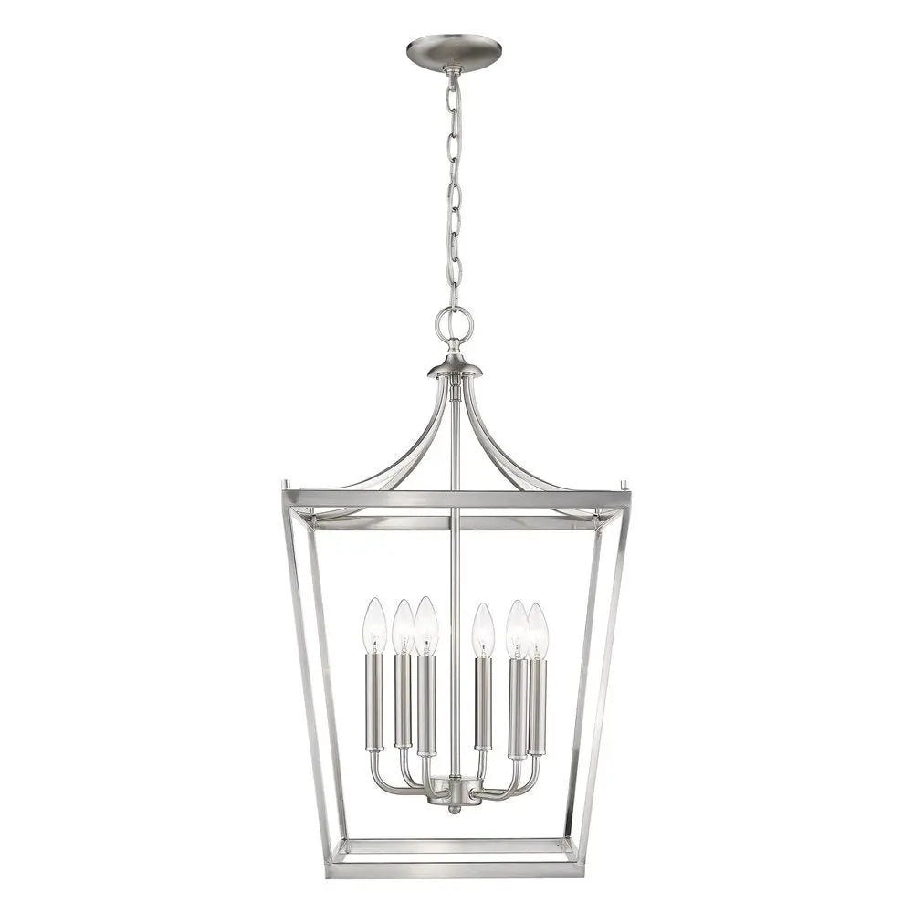 Kennedy 6-Light Satin Nickel Pendant HomeRoots