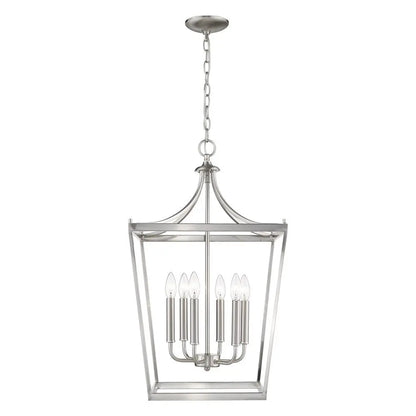 Kennedy 6-Light Satin Nickel Pendant HomeRoots