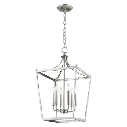 Kennedy 6-Light Satin Nickel Pendant HomeRoots