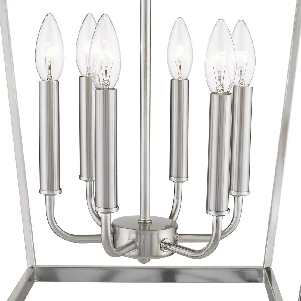 Kennedy 6-Light Satin Nickel Pendant HomeRoots
