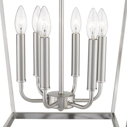 Kennedy 6-Light Satin Nickel Pendant HomeRoots