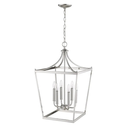 Kennedy 6-Light Satin Nickel Pendant HomeRoots