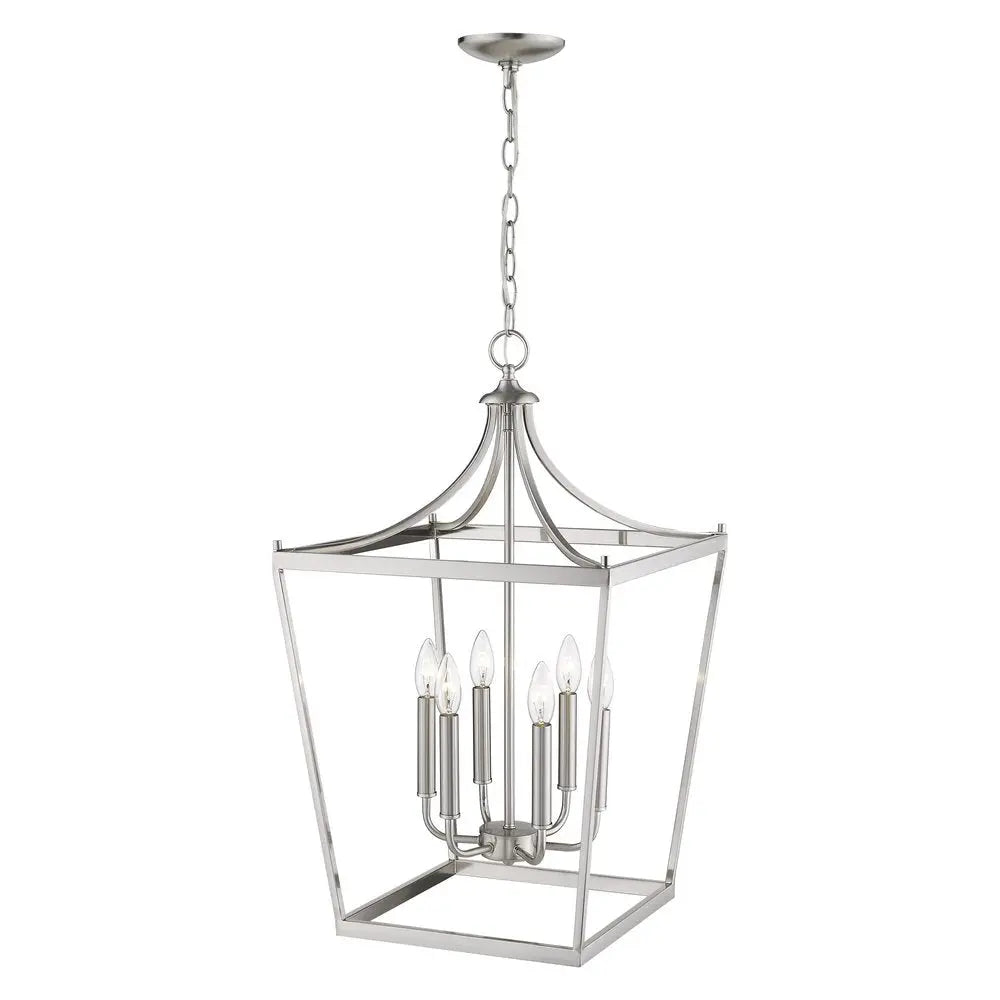 Kennedy 6-Light Satin Nickel Pendant HomeRoots