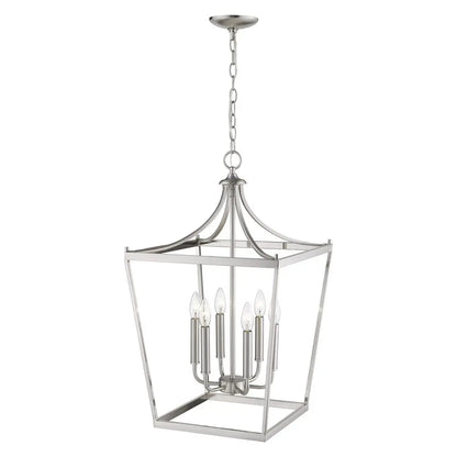 Kennedy 6-Light Satin Nickel Pendant HomeRoots