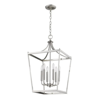 Kennedy 6-Light Satin Nickel Pendant HomeRoots