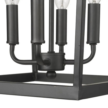 Kennedy 8-Light Matte Black Pendant HomeRoots