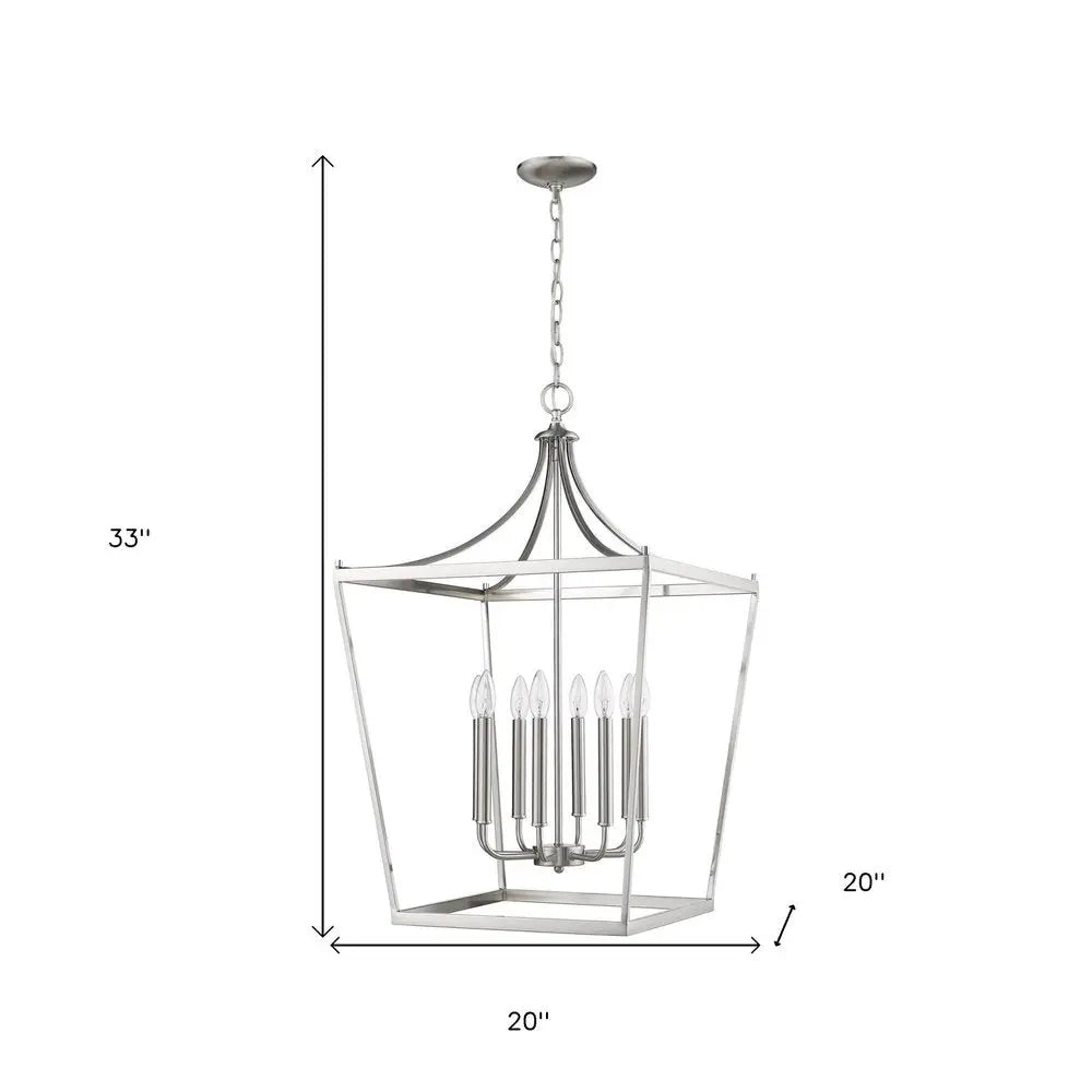 Kennedy 8-Light Satin Nickel Pendant HomeRoots