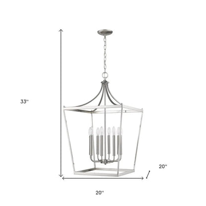 Kennedy 8-Light Satin Nickel Pendant HomeRoots