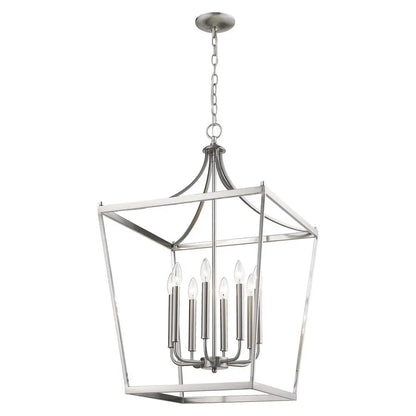 Kennedy 8-Light Satin Nickel Pendant HomeRoots