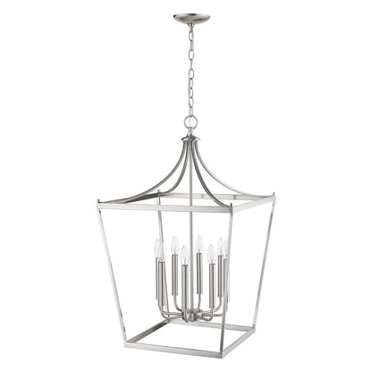 Silver Metal Eight Light Dimmable Ceiling Light HomeRoots