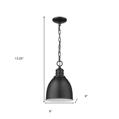 Minimalist Black Metal Pendant Hanging Light HomeRoots