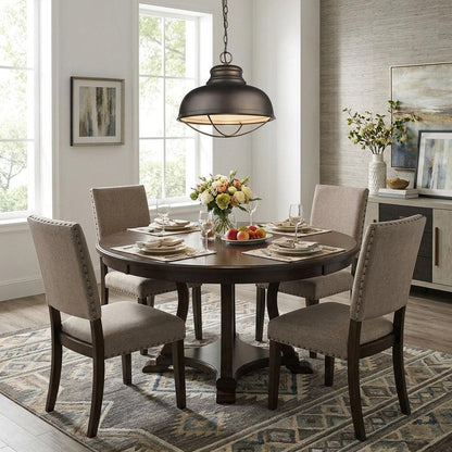 Ansen 1-Light Oil-Rubbed Bronze Pendant With Gloss White Interior Shade HomeRoots