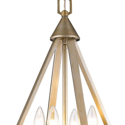 Gold Crystal Four Light Dimmable Ceiling Light HomeRoots