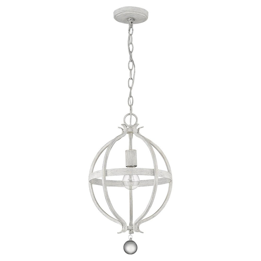 Callie 1-Light Country White Pendant HomeRoots