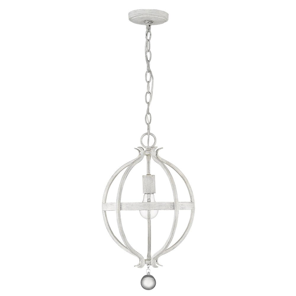 Callie 1-Light Country White Pendant HomeRoots