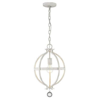 Callie 1-Light Country White Pendant HomeRoots