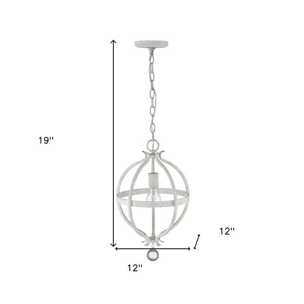 Callie 1-Light Country White Pendant HomeRoots