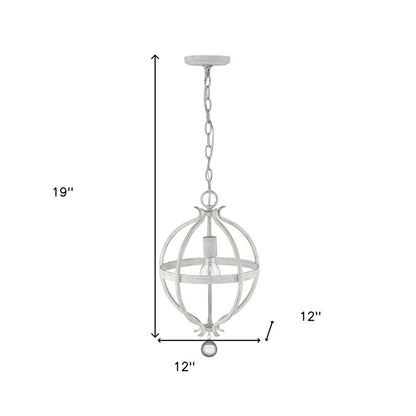 Callie 1-Light Country White Pendant HomeRoots