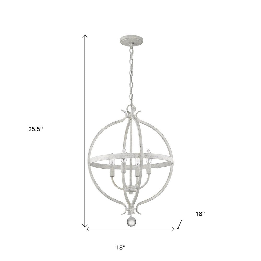 Callie 4-Light Country White Pendant HomeRoots