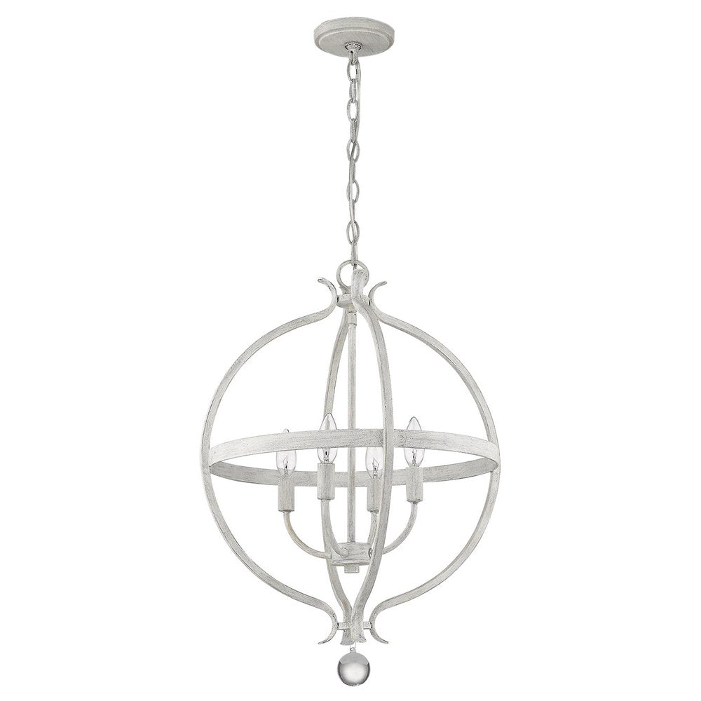 Callie 4-Light Country White Pendant HomeRoots