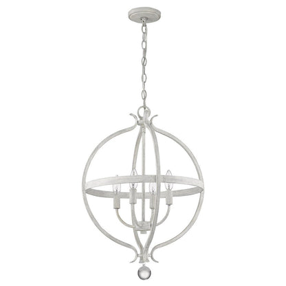 Callie 4-Light Country White Pendant HomeRoots