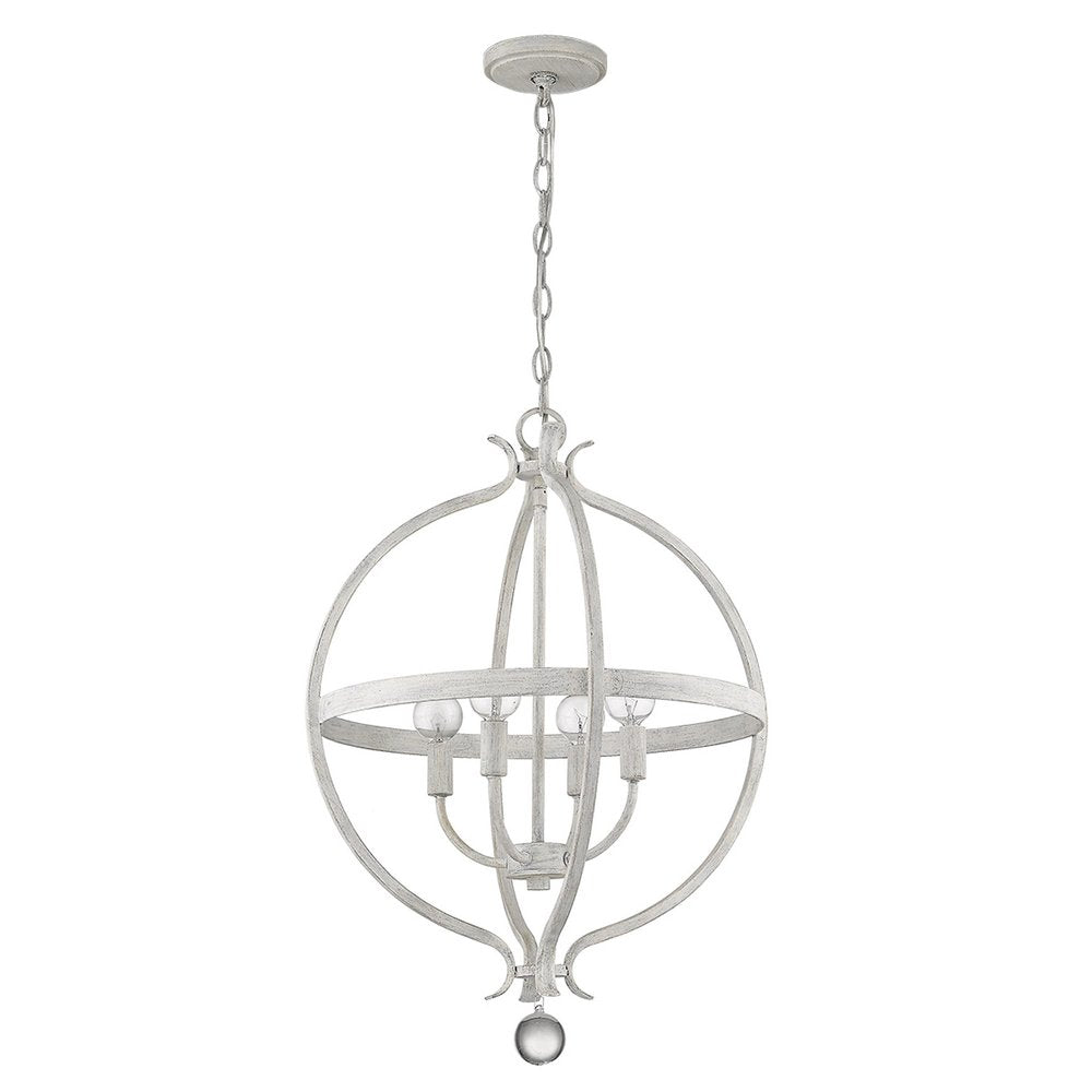Callie 4-Light Country White Pendant HomeRoots