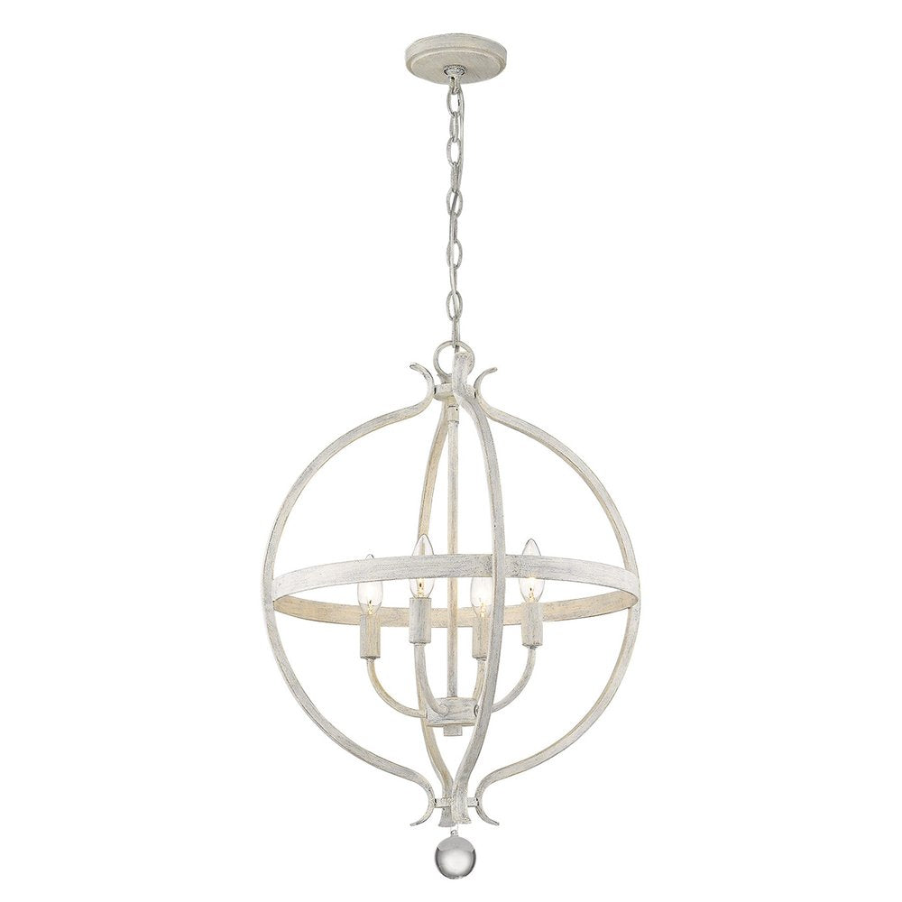 Callie 4-Light Country White Pendant HomeRoots