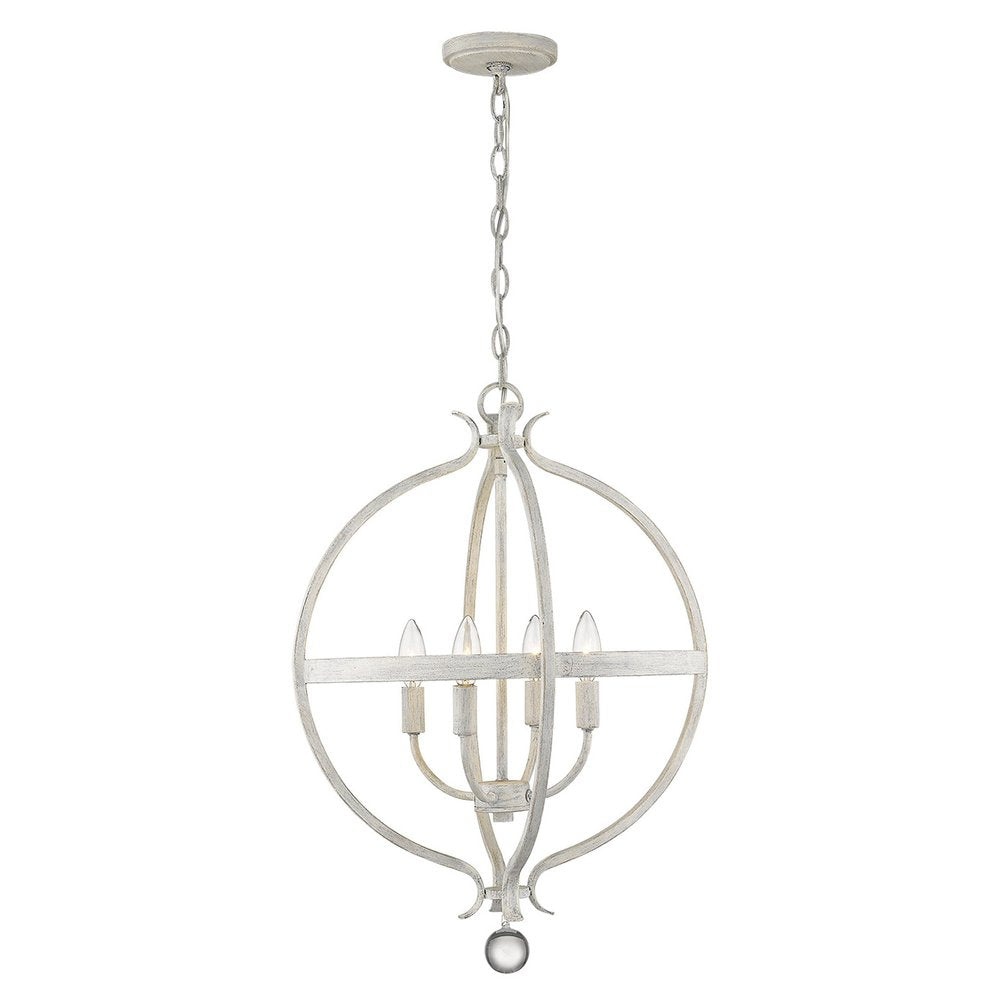 Callie 4-Light Country White Pendant HomeRoots