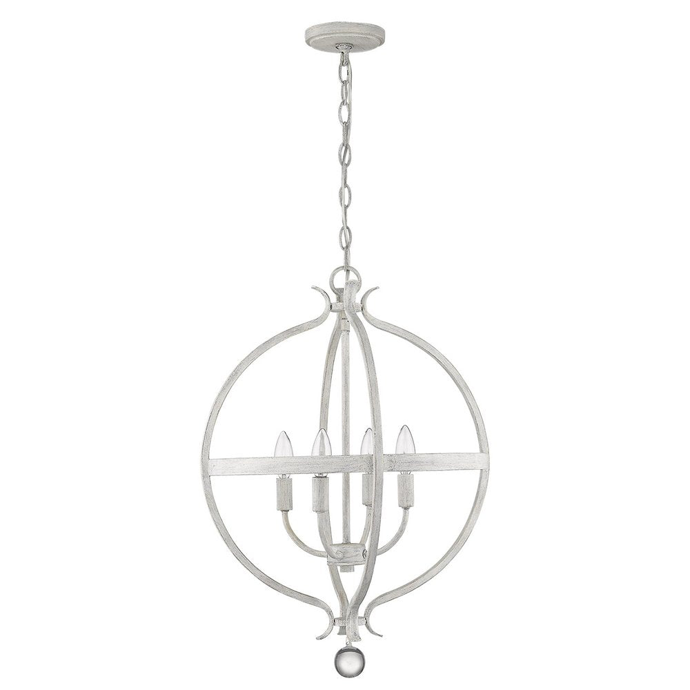 Callie 4-Light Country White Pendant HomeRoots