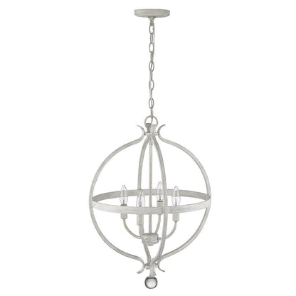 Callie 4-Light Country White Pendant HomeRoots