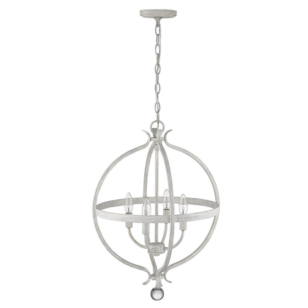 Callie 4-Light Country White Pendant HomeRoots