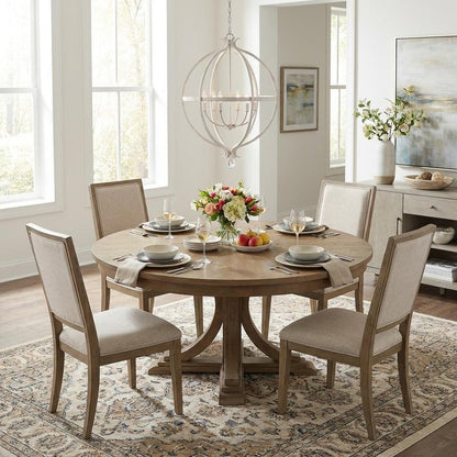 White Metal And Faux Crystal Six Light Rustic Ceiling Light HomeRoots