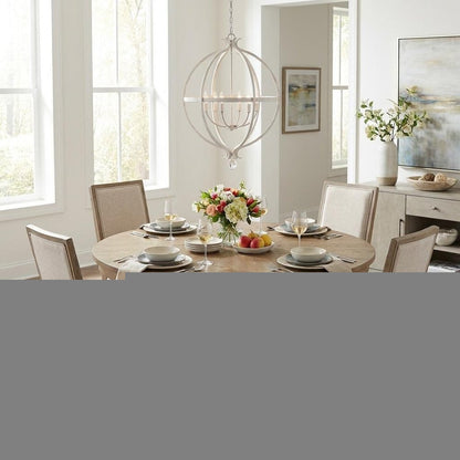 Callie 6-Light Country White Pendant HomeRoots