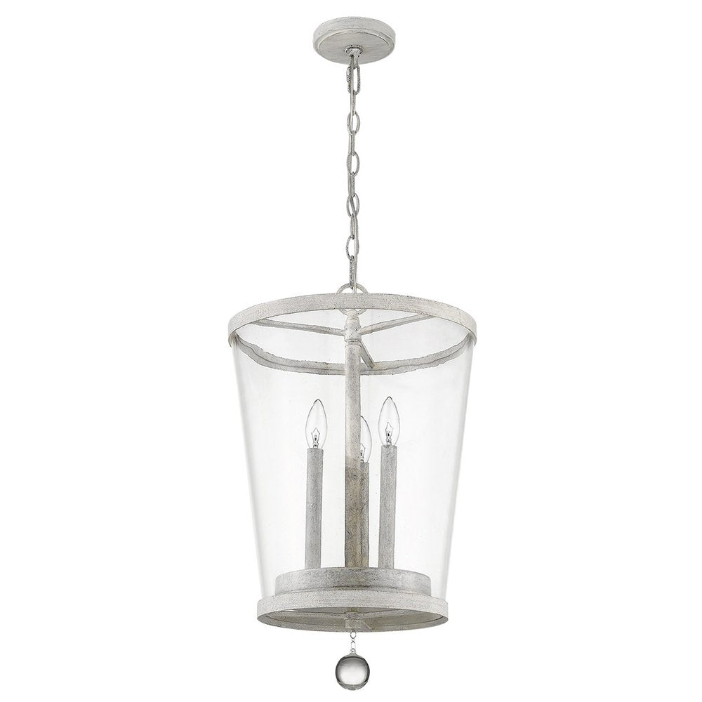 Callie 3-Light Country White Foyer Pendant HomeRoots