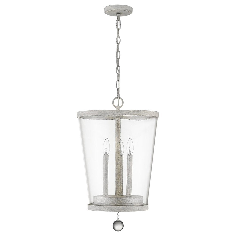 Callie 3-Light Country White Foyer Pendant HomeRoots