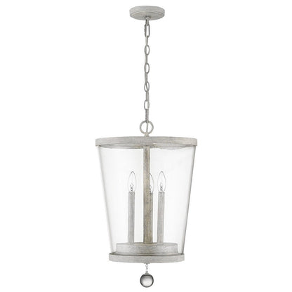 Callie 3-Light Country White Foyer Pendant HomeRoots