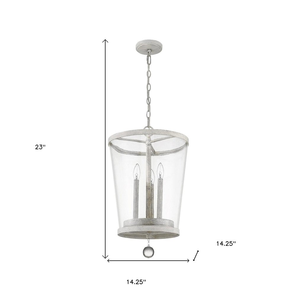Callie 3-Light Country White Foyer Pendant HomeRoots