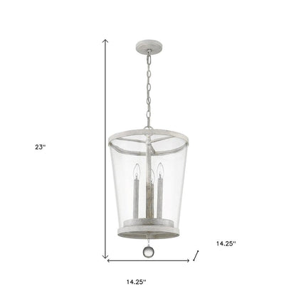 Callie 3-Light Country White Foyer Pendant HomeRoots